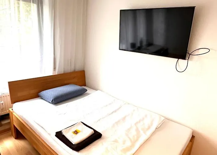 3-wiesbaden Studio-terrasse,wlan,parkplatz Frei 아파트 *